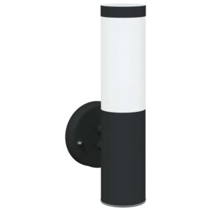 vidaXL Außenwandleuchte Schwarz 15 x 7