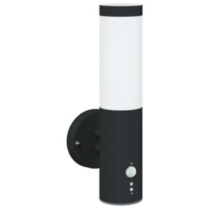vidaXL Außenwandleuchte Schwarz 15 x 7