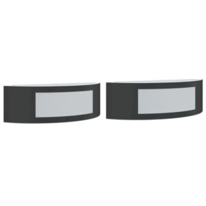 vidaXL Außenwandleuchten 2 Stk Schwarz Edelstahl 4006305
