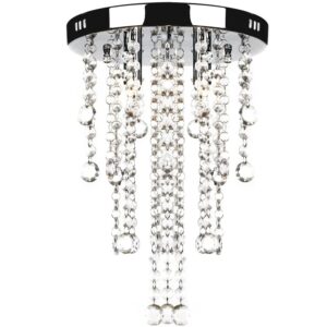vidaXL Hängelampe Edle Deckenlampe mit Transparenten Kristallperlen 241382