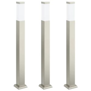 vidaXL Pollerleuchten 3 Stück 80 cm Edelstahl IP44 4006050