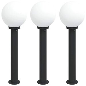 vidaXL Pollerleuchten 3 Stück 80 cm Schwarz IP44 4006112