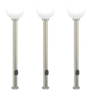 vidaXL Pollerleuchten mit Auslass 3 Stk 120 cm Edelstahl IP44 4006106