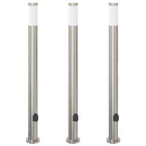 vidaXL Pollerleuchten mit Auslass 3er 110 cm Edelstahl IP44 4006016