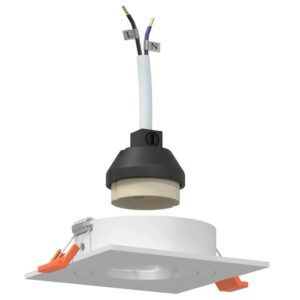 vidaXL Spotlight 12 Stk Weiß 9 x 9 x 2 cm Aluminium 4108150