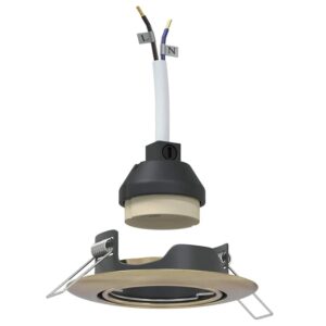 vidaXL Spotlight 24 Stk Messing 9 x 9 x 2