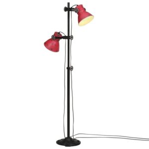 vidaXL Stehleuchte 25 W Rot 25x25x90/140 cm E27 371847