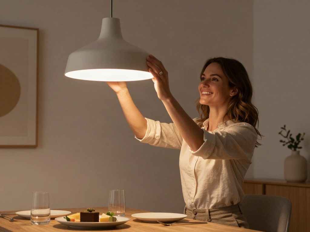 Wie hoch sollte die Lampe über dem Esstisch hängen?